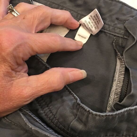 Elle size 16 gray pants 100% cotton straight leg - Picture 5 of 8